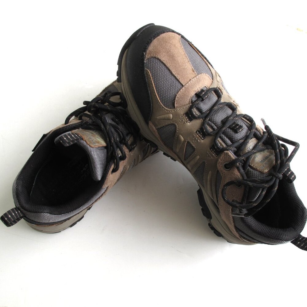 SNEAKERS Tan Gray Size 9.5 SKECHERS Men's Outdoor SHOES Hiking MEMORY FOAM 66275